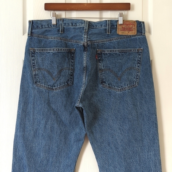 Levi's Y2K Vintage 501 Medium Wash Relaxed Straight Leg Button Fly Jeans 40 x 32 - Picture 5 of 15